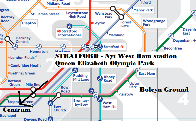 Nyt west ham stadion tube map