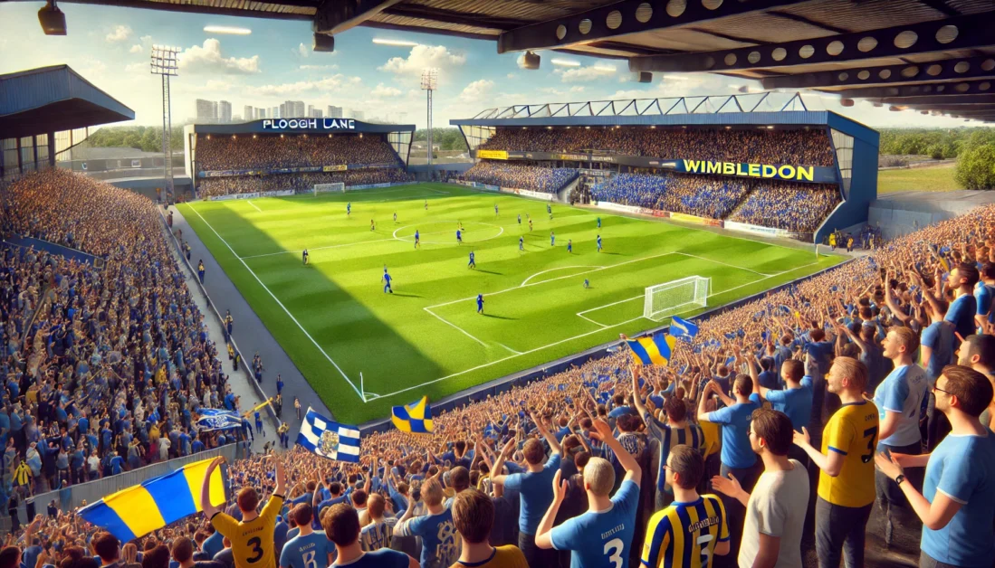 AFC Wimbledon billetter - AI animated Plough Lane