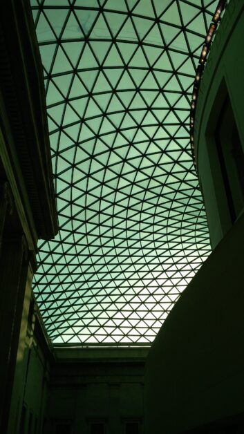 Det imponerende tag på Brittish Museum