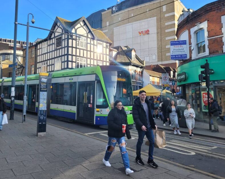 Tram i Croyden - Sporvogn