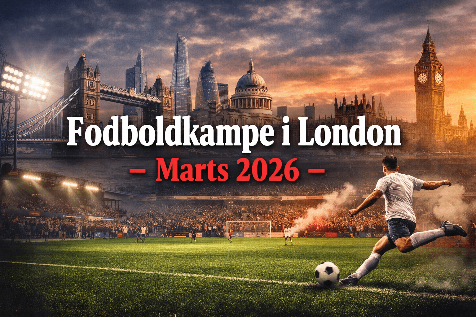 Fodboldkampe i London – Marts 2026